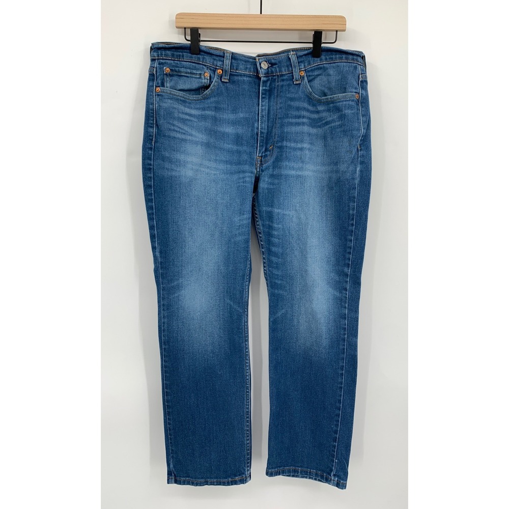 Levis 514 Jeans Mens 36x30 Blue Straight Leg Distressed Denim‎ Pants